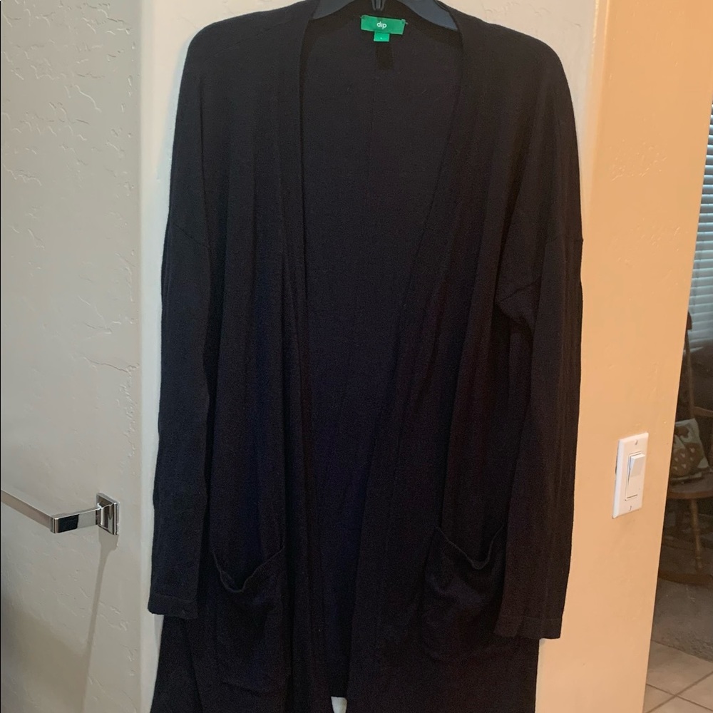 Black lightweight cardigan by Dip, size large